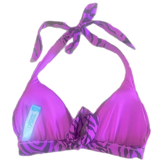 Victoria's Secret PINK Like New Purple & Black Zebra Bikini Size Small - Picture 3 of 7